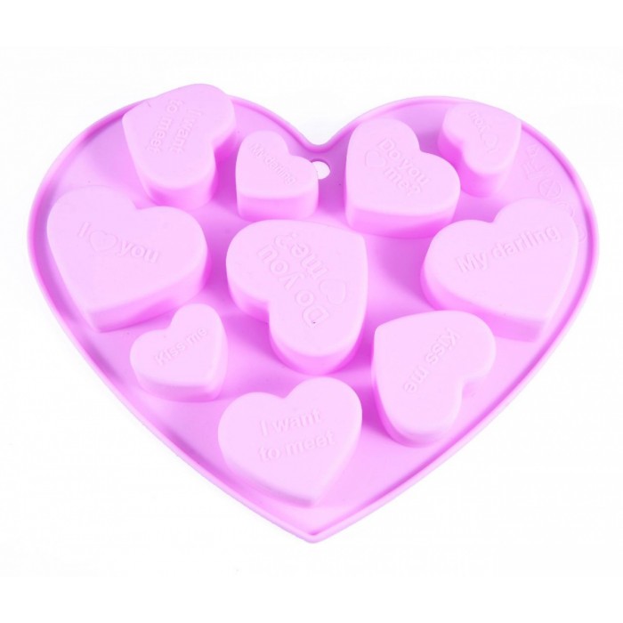 Форма для льда и шоколада FISSMAN Сердечки 17,8x14x1,5 см. (6562)