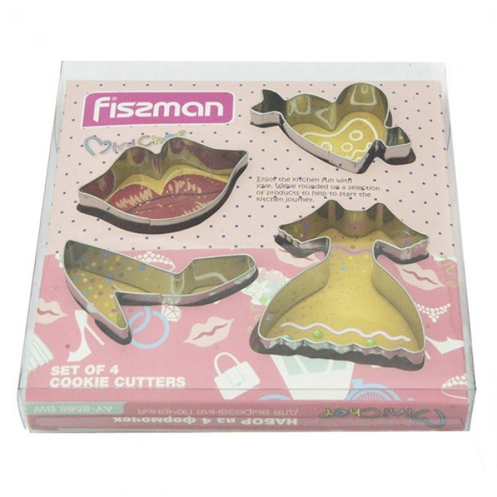 Набор из 4-х формочек для вырезания печенья FISSMAN Girl артикул (AY-8568.BW)